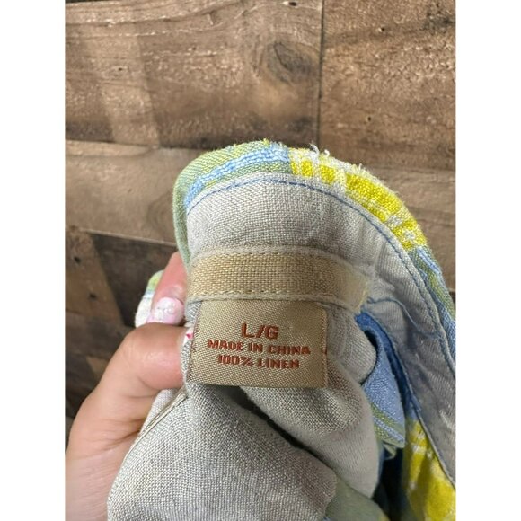 Tommy Bahama Men's Short Sleeve Button Up Size Large *100% Linen* - Picture 3 of 4